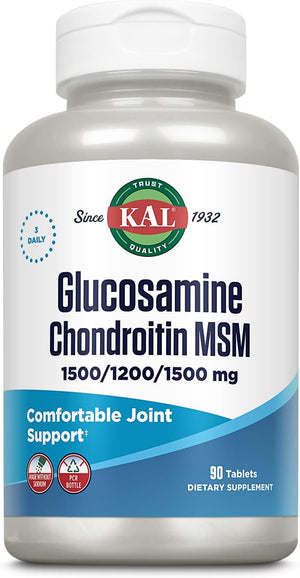 KAL Glucosamine Chondroitin MSM 90 Tabletas