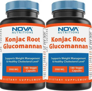 NOVA NUTRITIONS - Nova Nutritions Konjac Root Glucomannan 2000Mg. 180 Capsulas 2 Pack - The Red Vitamin MX - Suplementos Alimenticios - {{ shop.shopifyCountryName }}