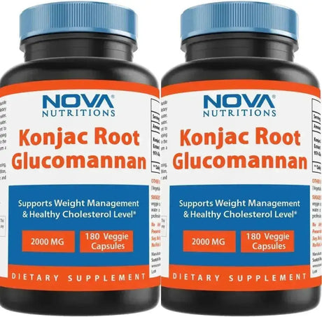 NOVA NUTRITIONS - Nova Nutritions Konjac Root Glucomannan 2000Mg. 180 Capsulas 2 Pack - The Red Vitamin MX - Suplementos Alimenticios - {{ shop.shopifyCountryName }}