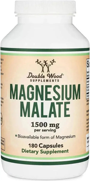 DOUBLE WOOD SUPPLEMENTS - Double Wood Supplements Magnesium Malate 1500Mg. 180 Capsulas - The Red Vitamin MX - Suplementos Alimenticios - {{ shop.shopifyCountryName }}