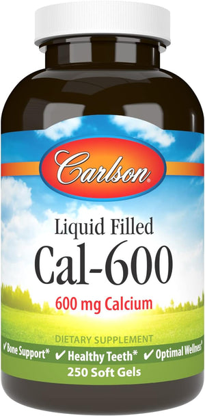 Carlson Cal-600 600Mg. Calcium 250 Capsulas Blandas
