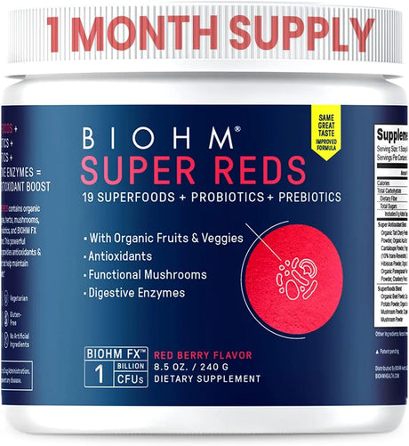 BIOHM - BIOHM Super Reds 30 Servicios Red Berry Flavor 240Gr. - The Red Vitamin MX - Suplementos Alimenticios - {{ shop.shopifyCountryName }}