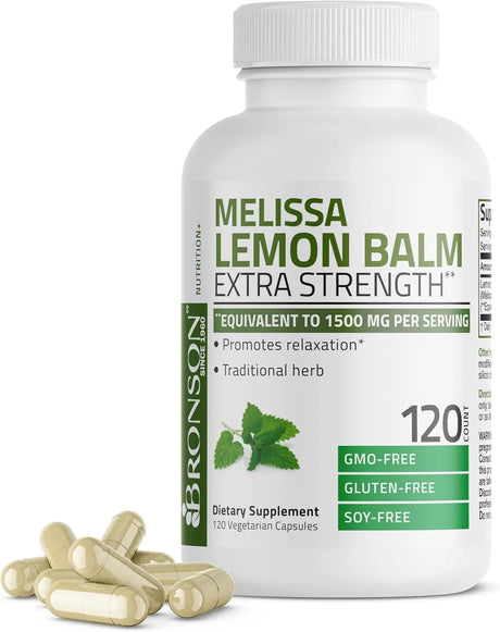 BRONSON - Bronson Melissa Lemon Balm Extra Strength 120 Capsulas - The Red Vitamin MX - Suplementos Alimenticios - {{ shop.shopifyCountryName }}