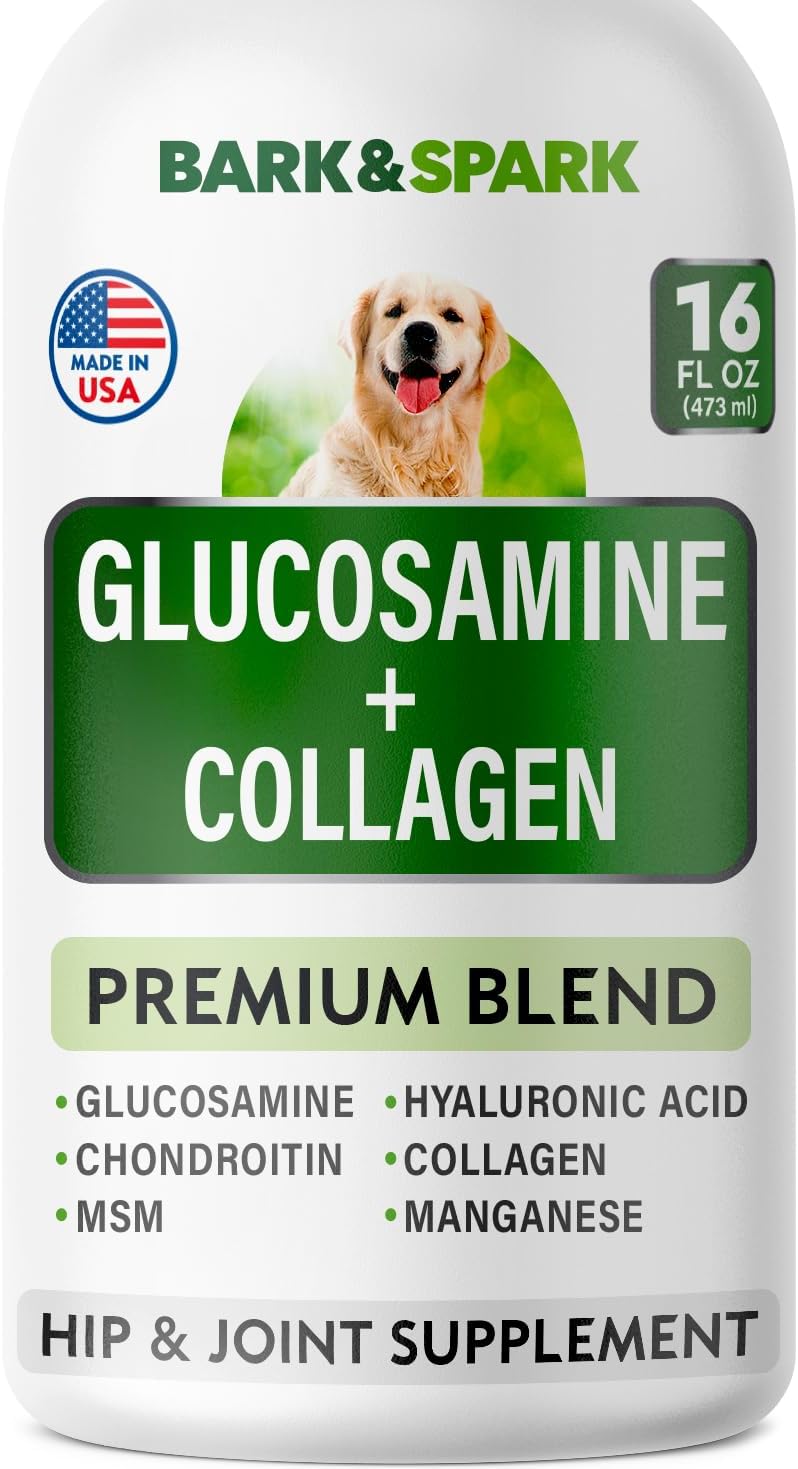 BARK&SPARK Liquid Collagen + Glucosamine for Dogs 16 Fl.Oz.