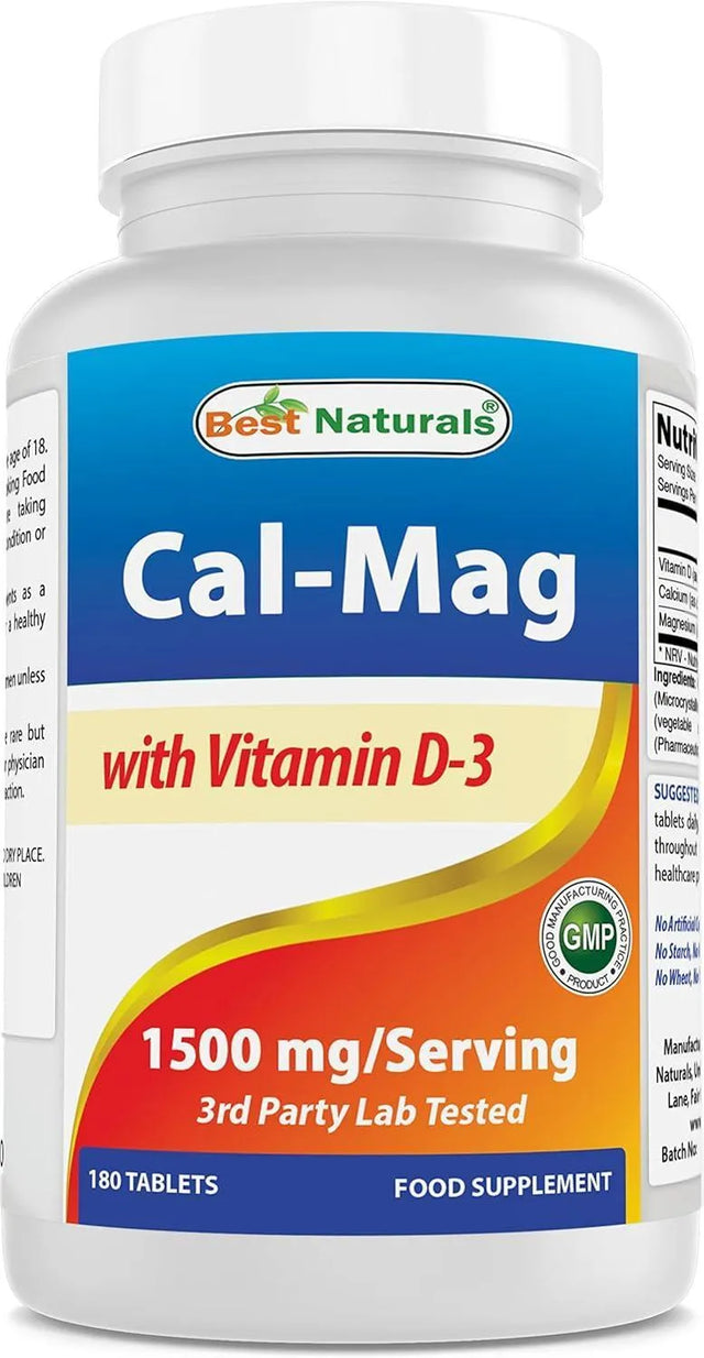 BEST NATURALS - Best Naturals Calcium Magnesium with Vitamin D3 180 Tabletas - The Red Vitamin MX - Suplementos Alimenticios - {{ shop.shopifyCountryName }}