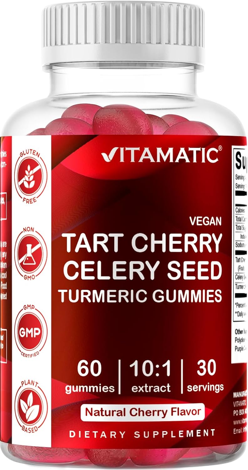 Vitamatic Tart Cherry with Celery Seed Gummies 60 Gomitas