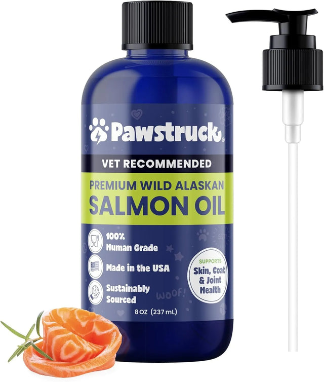 PAWSTRUCK - Pawstruck Pure Human-Grade Wild Alaskan Salmon Oil for Dogs & Cats 8 Fl.Oz. - The Red Vitamin MX - Aceite De Pescado Para Perros - {{ shop.shopifyCountryName }}