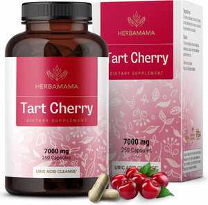 HERBAMAMA Tart Cherry Extract 7000Mg. 250 Capsulas