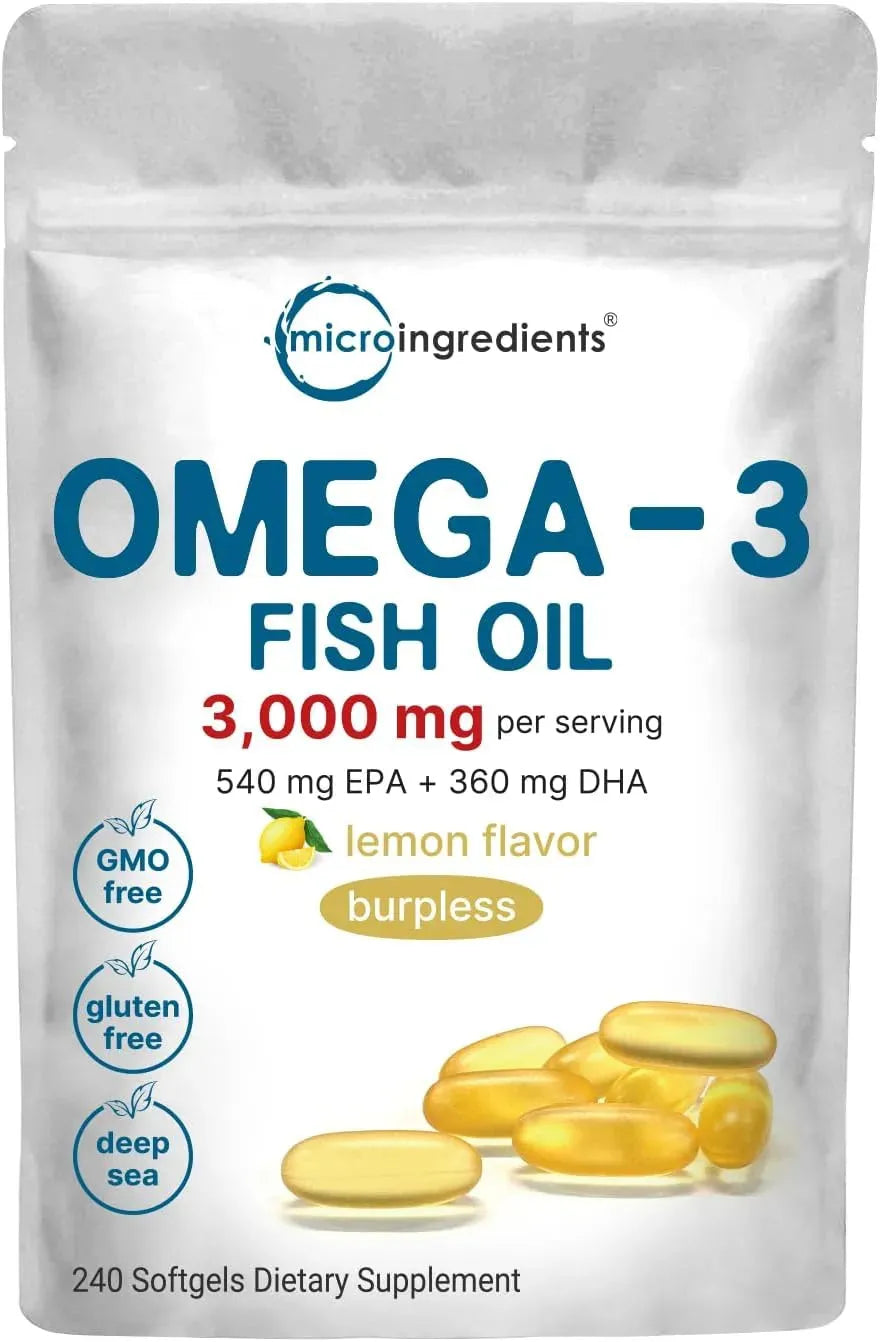 MICRO INGREDIENTS - Micro Ingredients Omega 3 Fish Oil 3000Mg. 240 Capsulas Blandas - The Red Vitamin MX - Suplementos Alimenticios - {{ shop.shopifyCountryName }}
