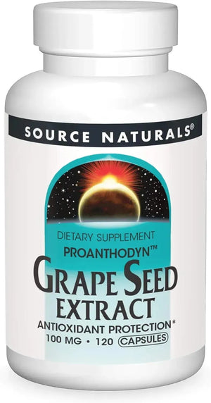 SOURCE NATURALS - Source Naturals Grape Seed Extract 100Mg. 120 Capsulas - The Red Vitamin MX - Suplementos Alimenticios - {{ shop.shopifyCountryName }}