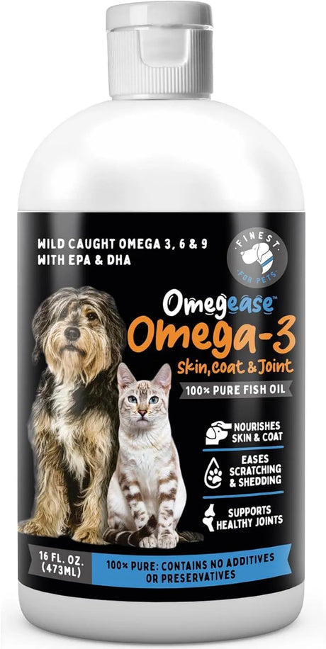 OMEGEASE - Omegease Fish Oil for Dogs & Cats 16 Fl.Oz. - The Red Vitamin MX - Aceite De Pescado Para Perros - {{ shop.shopifyCountryName }}