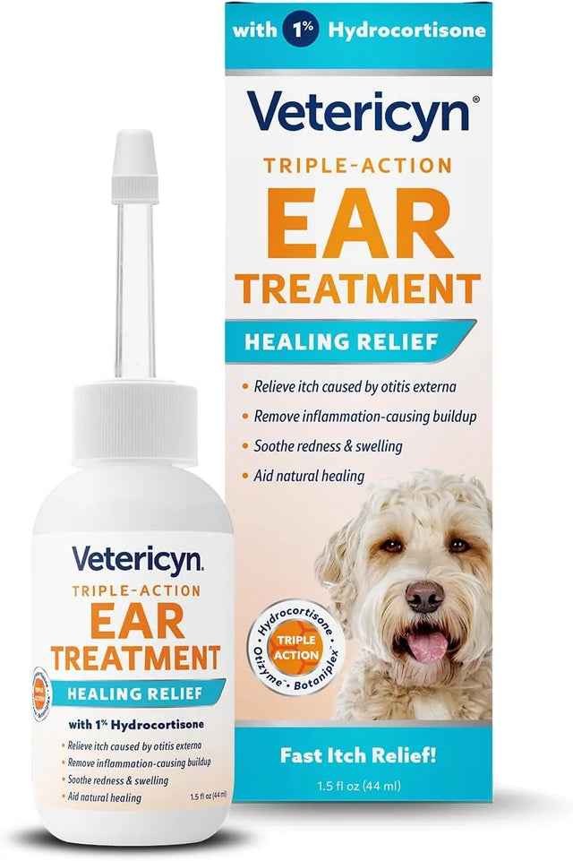 VETERICYN - Vetericyn Triple-Action Ear Treatment for Dogs & Cats 1.5 Fl.Oz. - The Red Vitamin MX - Cuidado Del Oído De Perros - {{ shop.shopifyCountryName }}