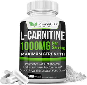 DR. MARTIN'S NUTRITION - DR. MARTIN'S NUTRITION Extra Strength L-Carnitine 200 Capsulas - The Red Vitamin MX - Suplementos Alimenticios - {{ shop.shopifyCountryName }}