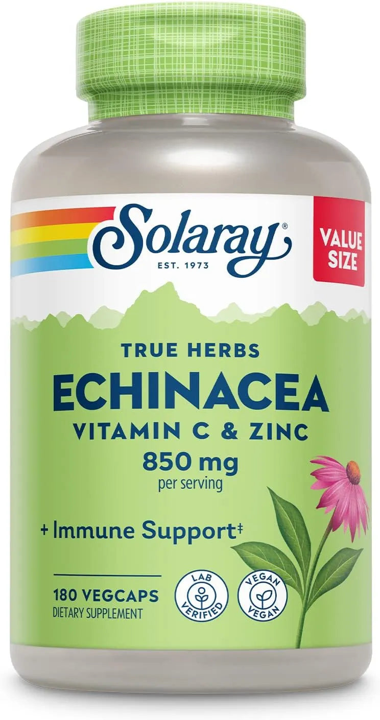 SOLARAY - SOLARAY Echinacea Vitamin C & Zinc 850Mg. 180 Capsulas - The Red Vitamin MX - Suplementos Alimenticios - {{ shop.shopifyCountryName }}