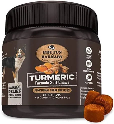 BRUTUS & BARNABY - BRUTUS & BARNABY Turmeric for Dogs 60 Masticables - The Red Vitamin MX - Cuidado De Cadera Y Articulaciones Para Perros - {{ shop.shopifyCountryName }}