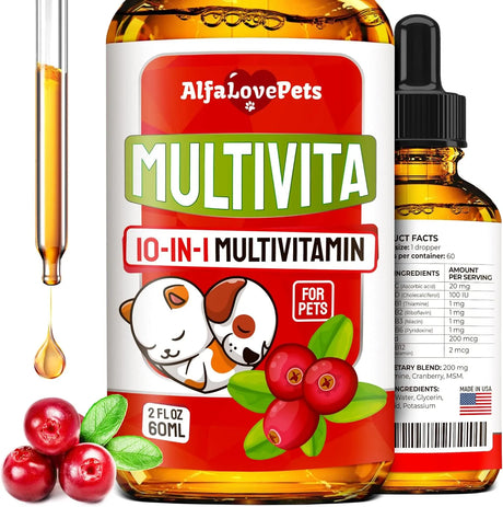ALFA LOVE PETS - Alfa Love Pets iquid Multivitamin for Dogs 2 Fl.Oz. - The Red Vitamin MX - Multivitamínicos Para Perros - {{ shop.shopifyCountryName }}