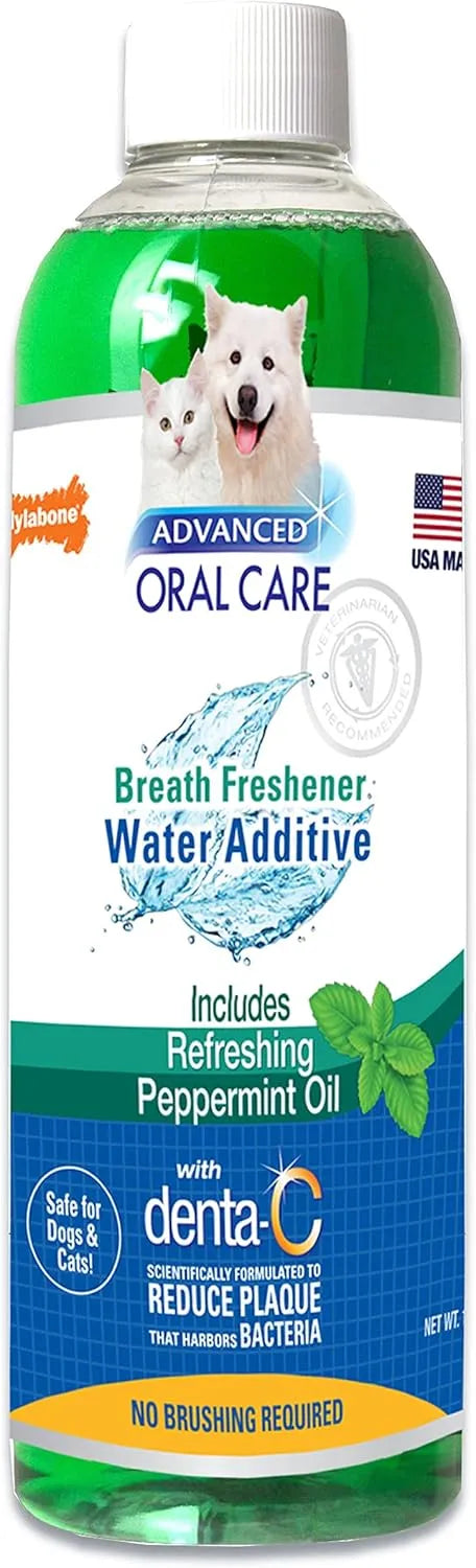 NYLABONE - Nylabone Advanced Oral Care Pet Dental Water Additive Peppermint Flavor 473Ml. - The Red Vitamin MX - Cuidado Dental Para Perros - {{ shop.shopifyCountryName }}
