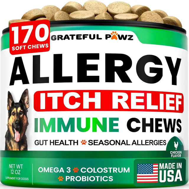 GRATEFUL PAWZ - Grateful Pawz Dog Allergy Relief Chews 170 Masticables - The Red Vitamin MX - Remedios Para La Picazón De Perros - {{ shop.shopifyCountryName }}