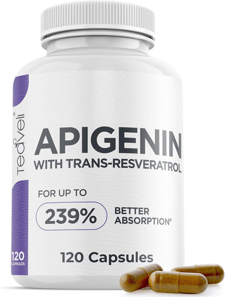 TEAVELI - Teaveli Advanced Apigenin Supplement with Resveratrol 120 Capsulas - The Red Vitamin MX - Suplementos Alimenticios - {{ shop.shopifyCountryName }}