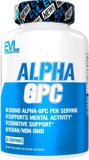 Evlution Alpha GPC Choline Supplement 600Mg. 60 Capsulas