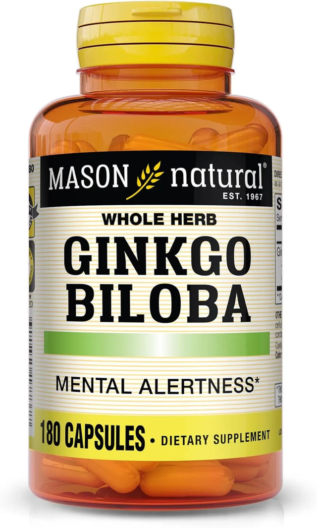 MASON NATURAL - MASON NATURAL Ginkgo Biloba 180 Capsulas - The Red Vitamin MX - Suplementos Alimenticios - {{ shop.shopifyCountryName }}