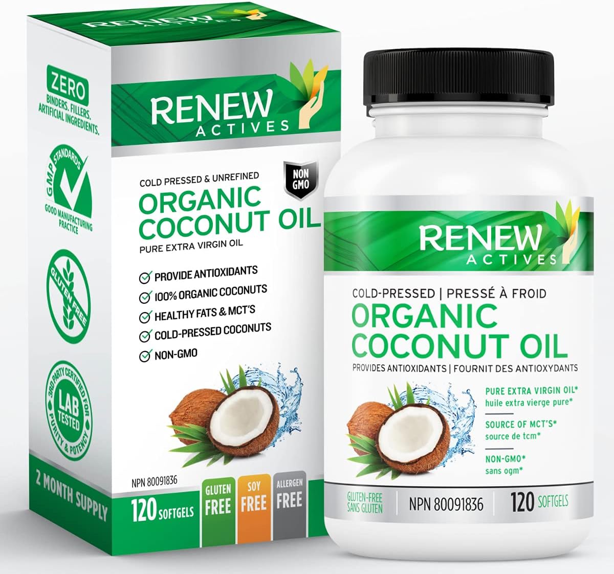 RENEW ACTIVES - Renew Actives Coconut Oil 120 Capsulas Blandas - The Red Vitamin MX - Suplementos Alimenticios - {{ shop.shopifyCountryName }}