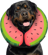 MIDOG Inflatable Dog Cone Collar Watermelon XLARGE Neck 18"-24"
