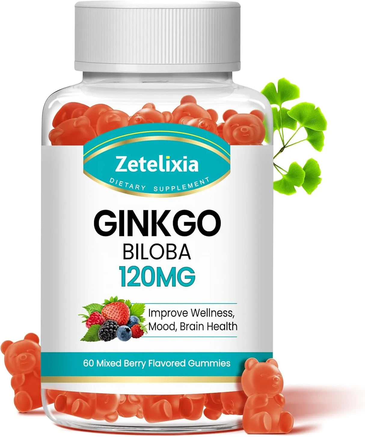 ZETELIXIA - Zetelixia Ginkgo Biloba Gummies 120Mg. 60 Gomitas - The Red Vitamin MX - Suplementos Alimenticios - {{ shop.shopifyCountryName }}