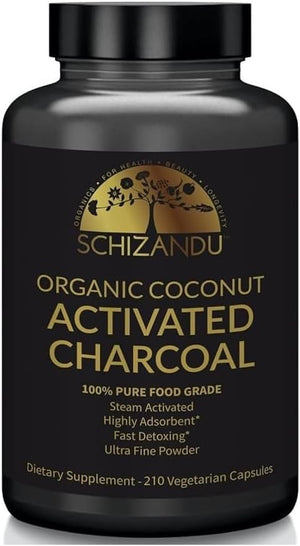 Schizandu Activated Coconut Charcoal 210 Capsulas