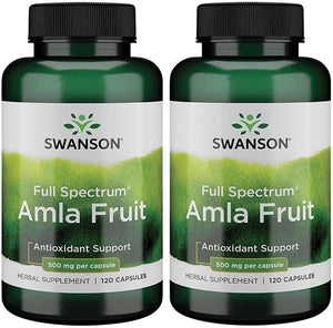 Swanson Full Spectrum Amla Fruit 500Mg. 120 Capsulas 2 Pack