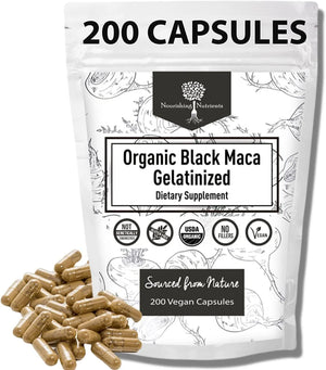 NOURISHING NUTRIENTS - Nourishing Nutrients Organic Gelatinized Black Maca 200 Capsulas - The Red Vitamin MX - Suplementos Alimenticios - {{ shop.shopifyCountryName }}