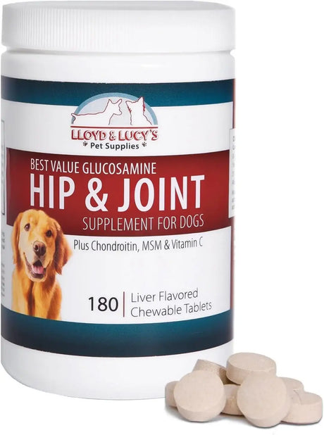 LLOYD & LUCY'S - Lloyd & Lucy's Hip and Joint Supplement for Dogs 180 Tabletas Masticables - The Red Vitamin MX - Cuidado De Cadera Y Articulaciones Para Perros - {{ shop.shopifyCountryName }}