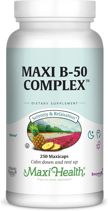 MAXI HEALTH - Maxi Health Stress Relief Vitamin B Complex 100 Capsulas - The Red Vitamin MX - Suplementos Alimenticios - {{ shop.shopifyCountryName }}