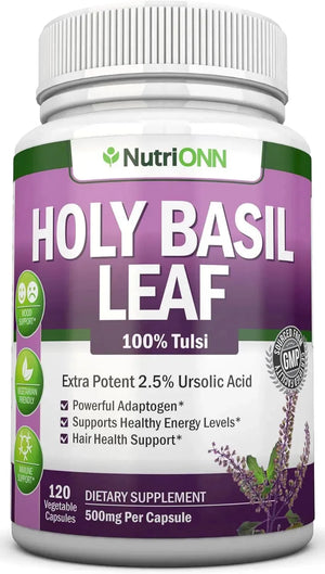 NUTRIONN - NutriONN Holy Basil Leaf 500Mg. 120 Capsulas - The Red Vitamin MX - Suplementos Alimenticios - {{ shop.shopifyCountryName }}