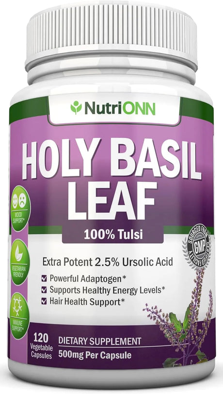 NUTRIONN - NutriONN Holy Basil Leaf 500Mg. 120 Capsulas - The Red Vitamin MX - Suplementos Alimenticios - {{ shop.shopifyCountryName }}