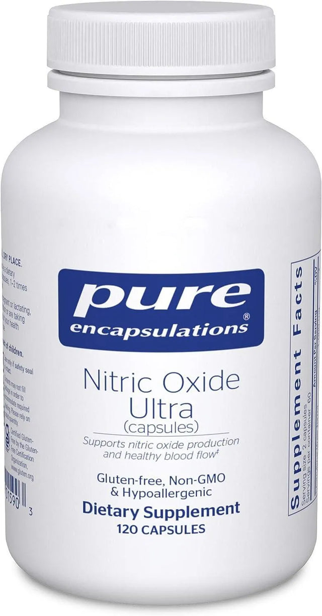 PURE ENCAPSULATIONS - Pure Encapsulations Nitric Oxide Ultra 120 Capsulas - The Red Vitamin MX - Suplementos Alimenticios - {{ shop.shopifyCountryName }}