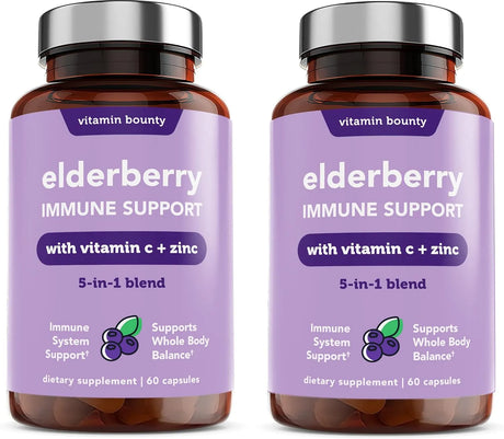 VITAMIN BOUNTY - Vitamin Bounty Elderberry Organic 60 Capsulas 2 Pack - The Red Vitamin MX - Suplementos Alimenticios - {{ shop.shopifyCountryName }}