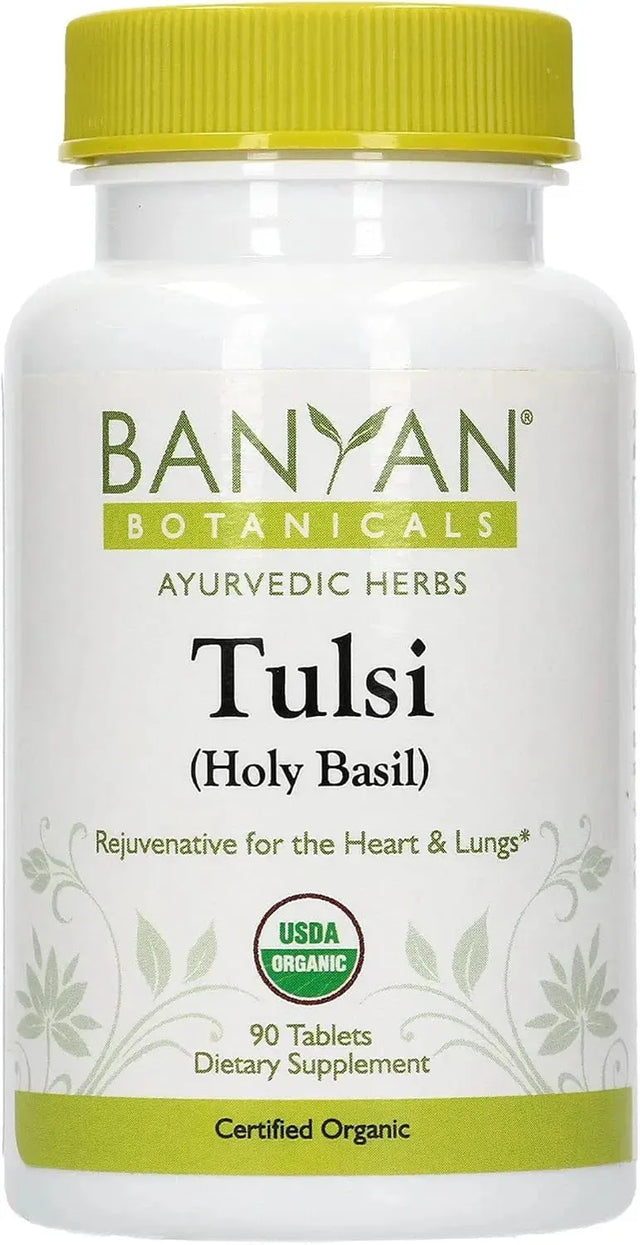 BANYAN - Banyan Botanicals Organic Tulsi Holy Basil 90 Tabletas - The Red Vitamin MX - Suplementos Alimenticios - {{ shop.shopifyCountryName }}