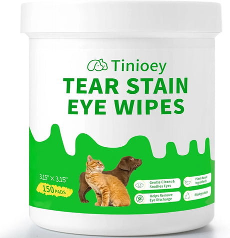 TINIOEY - Tinioey Dog Eye Wipes for Dogs & Cats 150 Toallitas - The Red Vitamin MX - Cuidado De Los Ojos De Los Perros - {{ shop.shopifyCountryName }}