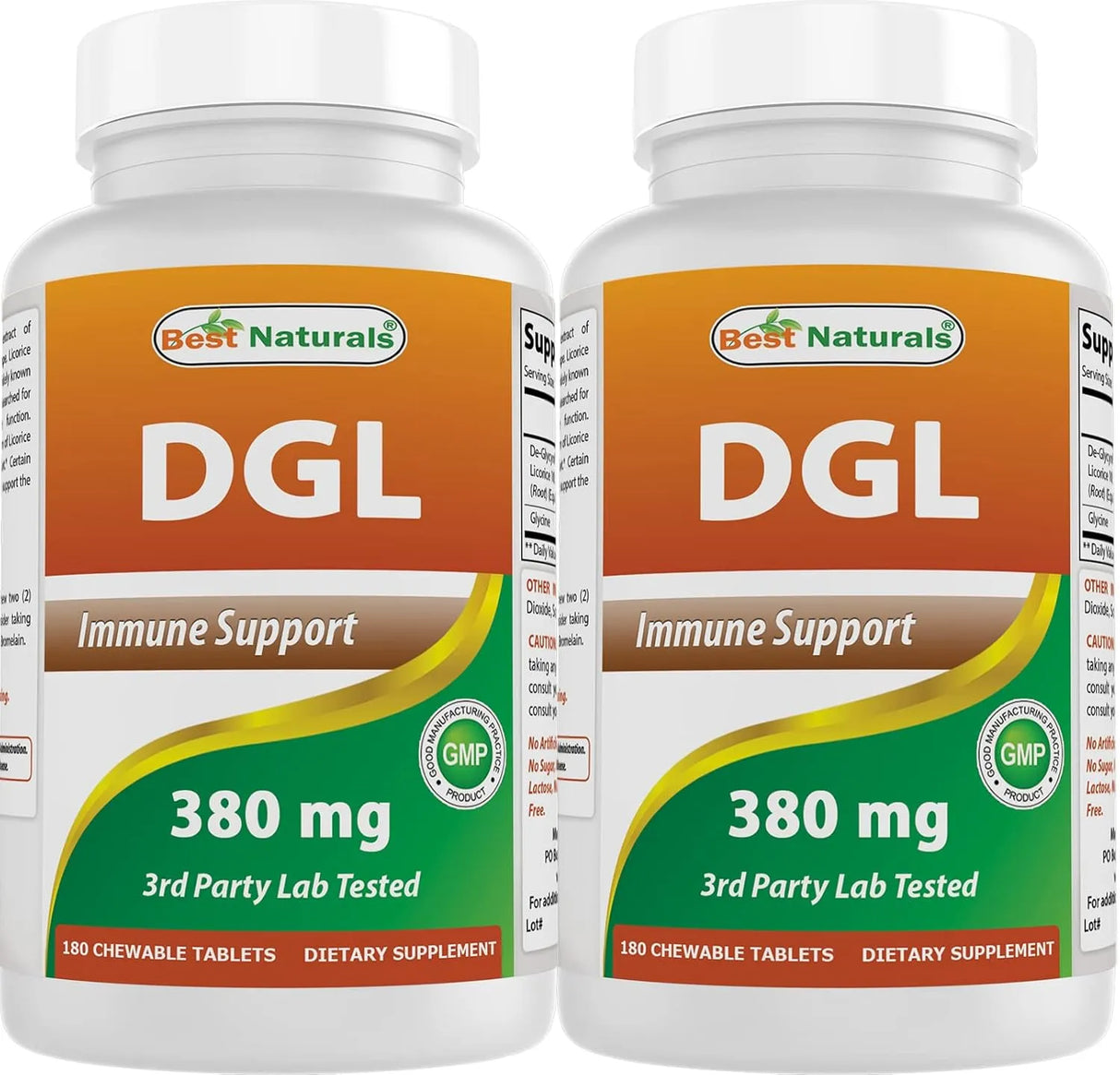 BEST NATURALS - Best Naturals DGL Chewable 380Mg. 180 Tabletas Masticables 2 Pack - The Red Vitamin MX - Suplementos Alimenticios - {{ shop.shopifyCountryName }}
