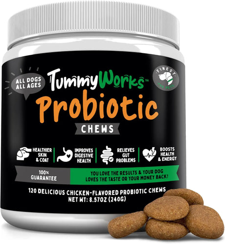 TUMMYWORKS - TummyWorks Probiotic Soft Chews for Dogs 120 Masticables - The Red Vitamin MX - Probióticos Para Perros - {{ shop.shopifyCountryName }}