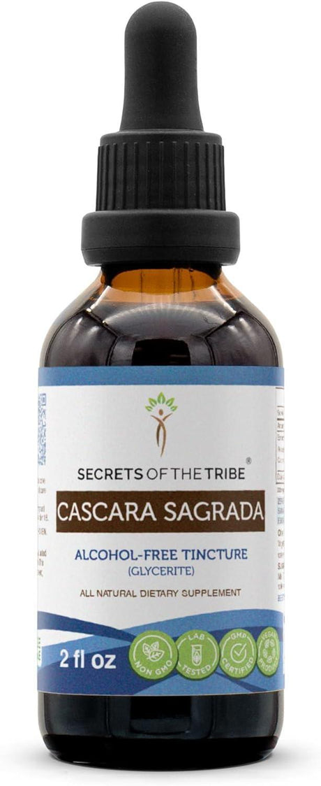 SECRETS OF THE TRIBE - Secrets of the Tribe Cascara Sagrada Tincture Alcohol-Free Liquid Extract 2 Fl.Oz. - The Red Vitamin MX - Suplementos Alimenticios - {{ shop.shopifyCountryName }}