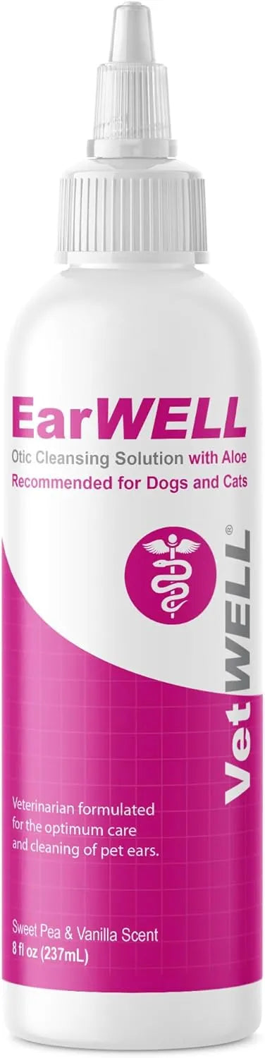 VETWELL - VetWELL Ear Cleaner for Dogs and Cats Sweet Pea Vanilla 8 Fl.Oz. - The Red Vitamin MX - Cuidado Del Oído De Perros - {{ shop.shopifyCountryName }}