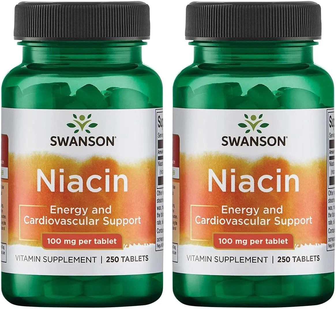 SWANSON - Swanson Niacin 100Mg. 250 Tabletas 2 Pack - The Red Vitamin MX - Suplementos Alimenticios - {{ shop.shopifyCountryName }}