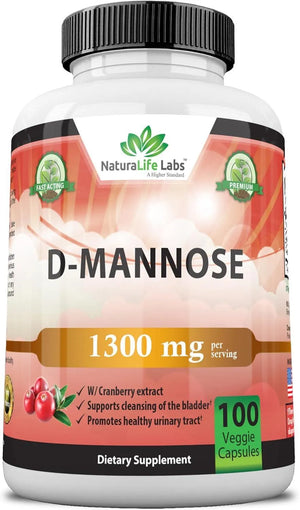 NATURALIFE LABS - NaturaLife Labs D-Mannose 1,300Mg. 100 Capsulas - The Red Vitamin MX - Suplementos Alimenticios - {{ shop.shopifyCountryName }}