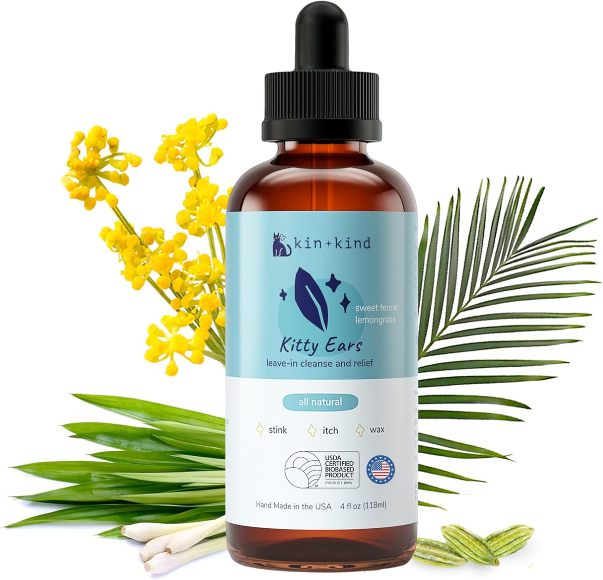 kin+kind Cat Ear Cleaner 118Ml.