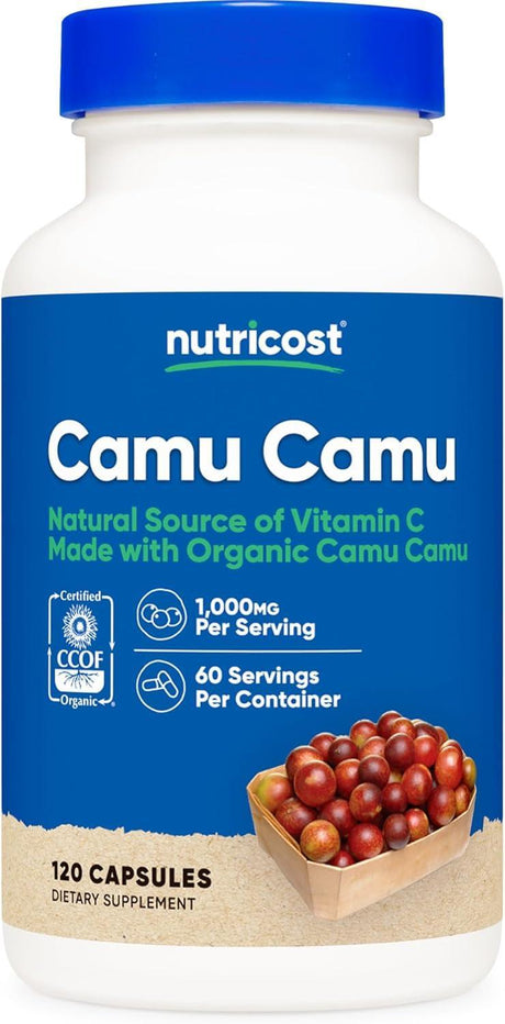 NUTRICOST - Nutricost Camu Camu 1000Mg. 120 Capsulas - The Red Vitamin MX - Suplementos Alimenticios - {{ shop.shopifyCountryName }}