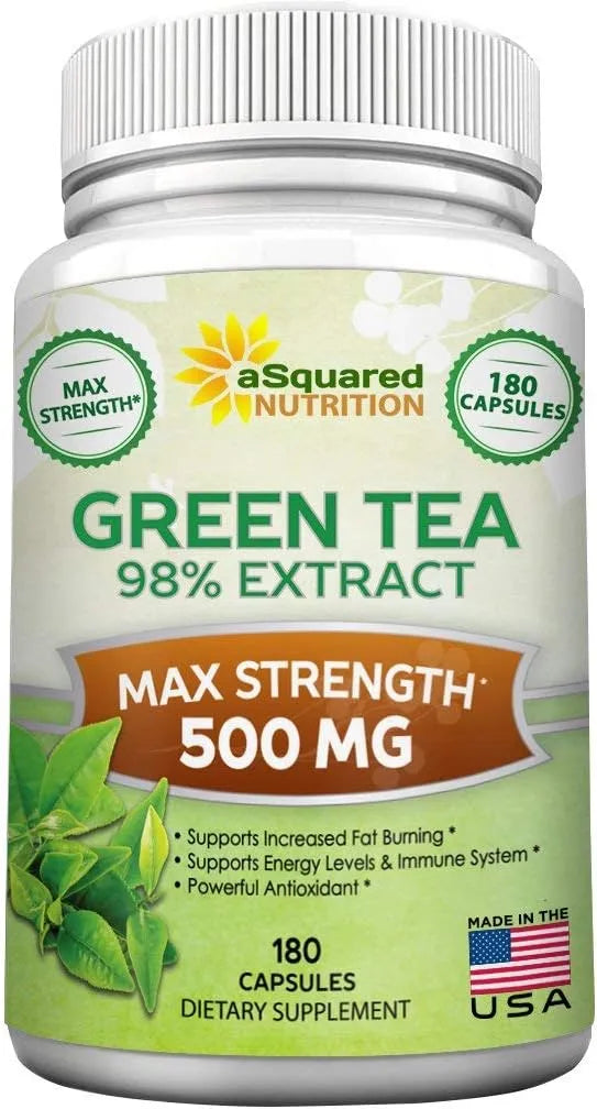 ASQUARED NUTRITION - aSquared Nutrition Green Tea Extract with EGCG 500Mg. 180 Capsulas - The Red Vitamin MX - Suplementos Alimenticios - {{ shop.shopifyCountryName }}