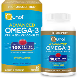 QUNOL - Qunol Advanced Omega 3 Krill and Fish Oil Complex 90 Capsulas Blandas - The Red Vitamin MX - Suplementos Alimenticios - {{ shop.shopifyCountryName }}