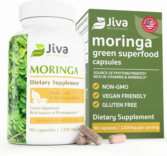 JIVA BOTANICALS - Jiva Botanicals Moringa Leaves Extract 90 Capsulas - The Red Vitamin MX - Suplementos Alimenticios - {{ shop.shopifyCountryName }}